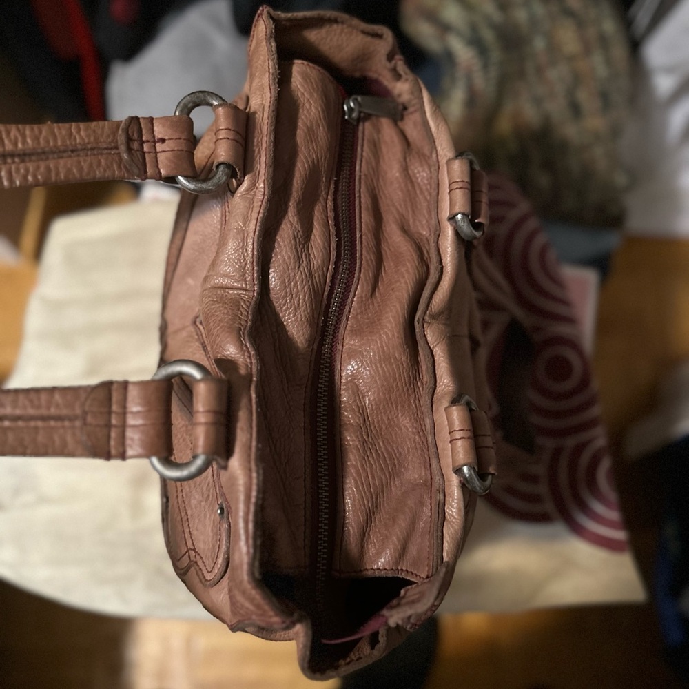 Warm Brown Leather Tote with Vintage Appeal - Picture 8 of 11